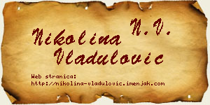 Nikolina Vladulović vizit kartica